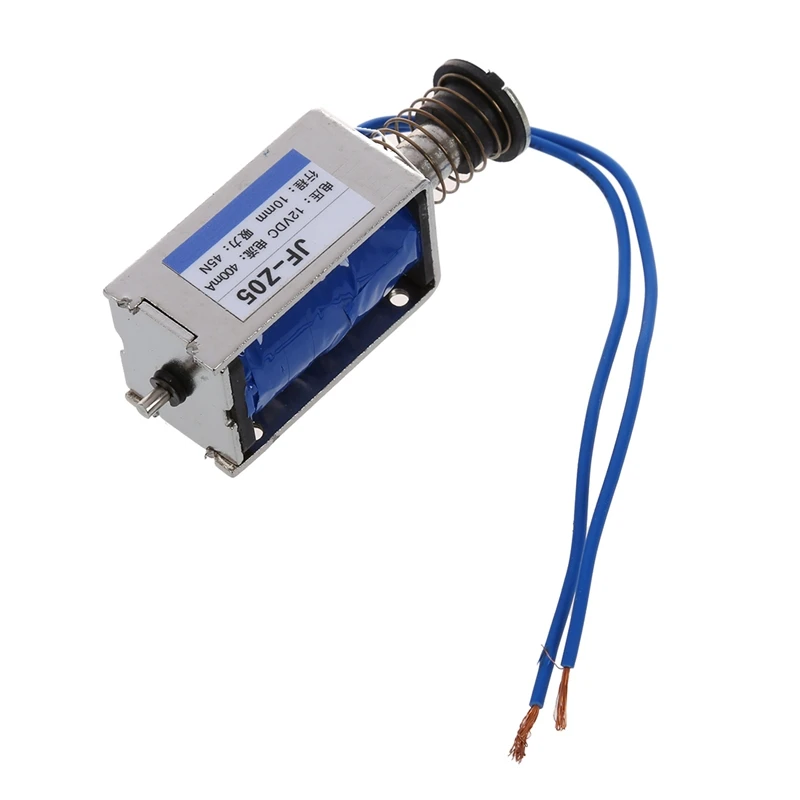 

DC 12V 400mA Push Pull Type Open Frame Solenoid Electromagnet 10mm 45N 9.9LB