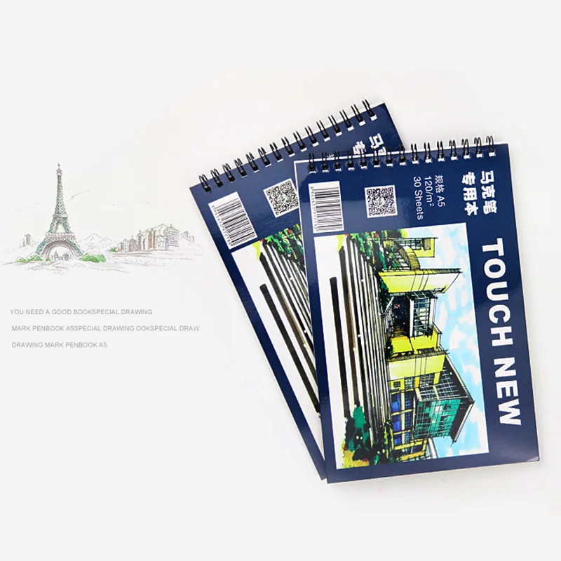 TOUCHNEW-A5-Marker-Pad-30-Sheets-Professional-No-Penetration-Paper-Drawing-Album-For-Painting-School-Stationery (1)