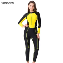 Yongsen женский Профессиональный Цельный купальник длинные штаны одежда для плавания спортивная одежда Купальники с рукавами боди