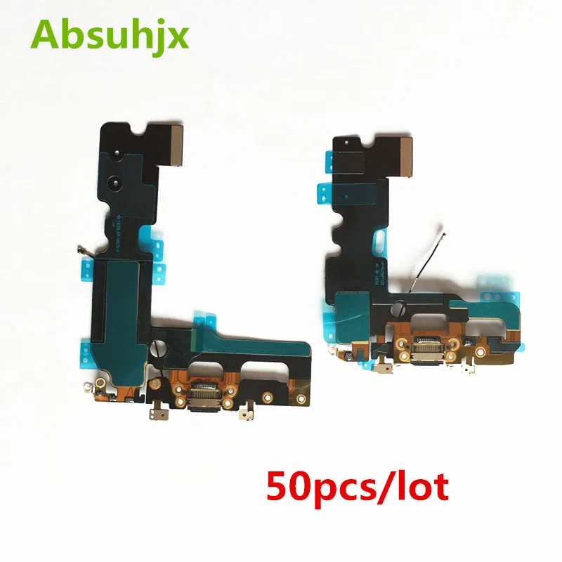 

Absuhjx 50pcs Charging Port Flex Cable for iPhone 7 Plus 5.5'' 7P 7G Charger Port USB Dock Conector for iPhone 7 4.7'' Parts