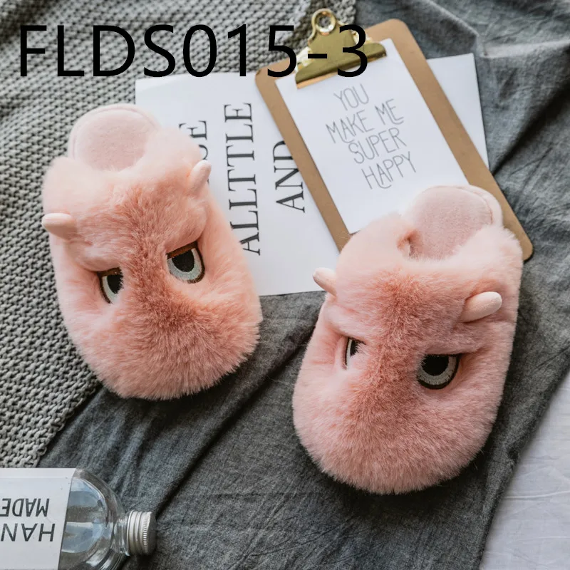 Cotton-Padded Slippers For Women Cute Fashion Plush Indoor Household  Cartoon FLDS015