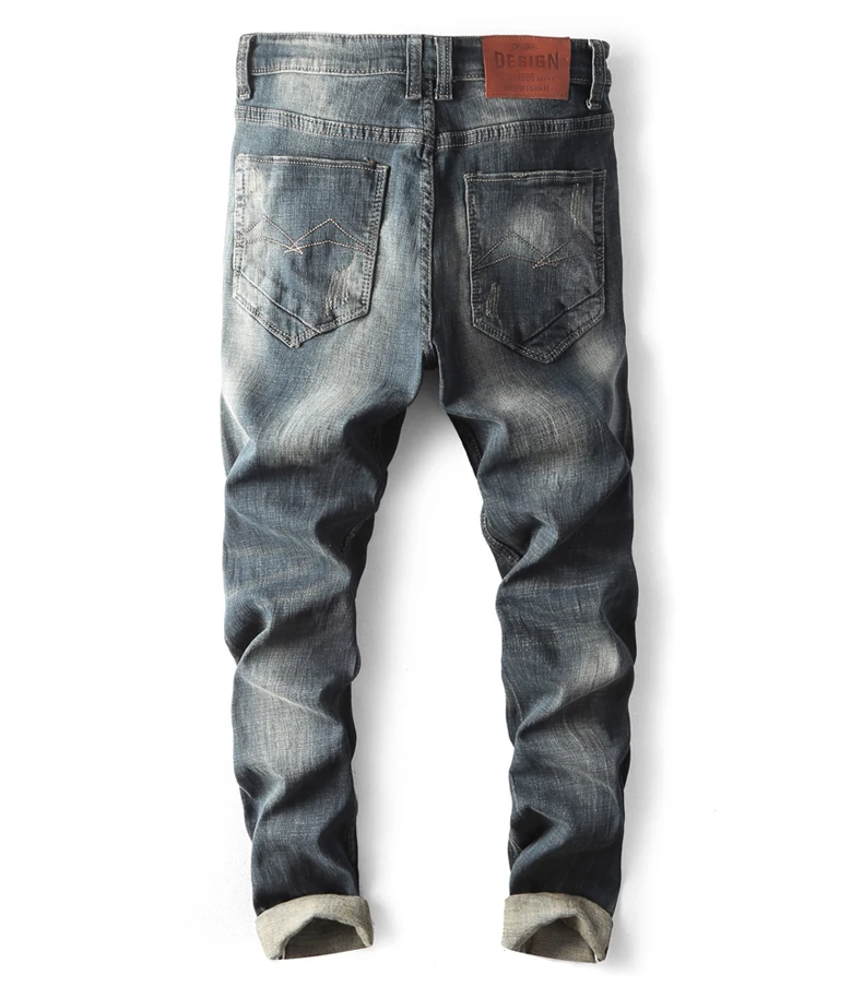 Модные облегающие джинсы Broek Mannelijke Toevallige Potlood Jean Broek Potlood Pant Hoge Kwaliteit мужские джинсы из денима broek Mannen