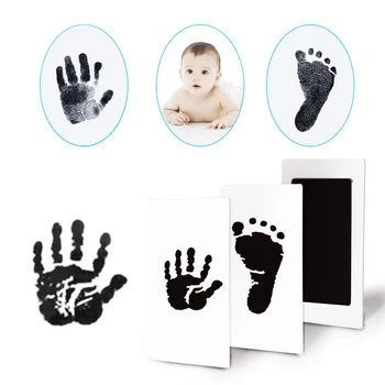 

Non-Toxic Infant Clay Toy Ink Pad Storage Memento Newborn Baby Souvenir Baby Footprint Imprint Kit Gifts Handprint Casting