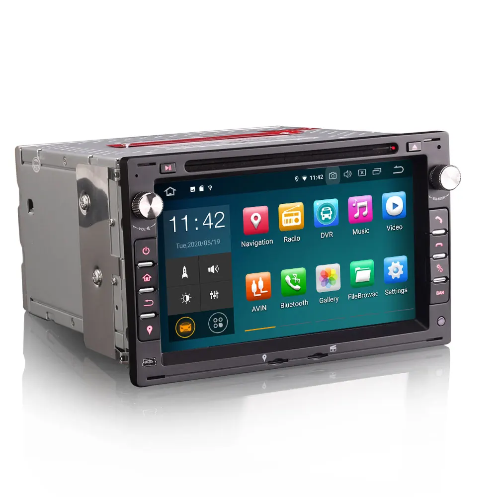 7 "jogador do sistema de rádio de gps da navegação dos multimédios do carro dvd do andróide 10.0 os para peugeot 307 2003-2006 com apoio rachado da tela