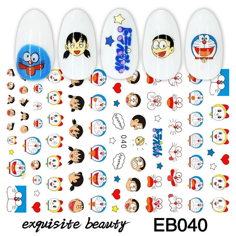 Аниме клей 3d наклейки для ногтей Фольга художественное оформление ногтей Рождественский мультфильм дизайн наклейки для ногтей инструменты для маникюра - Цвет: EB040