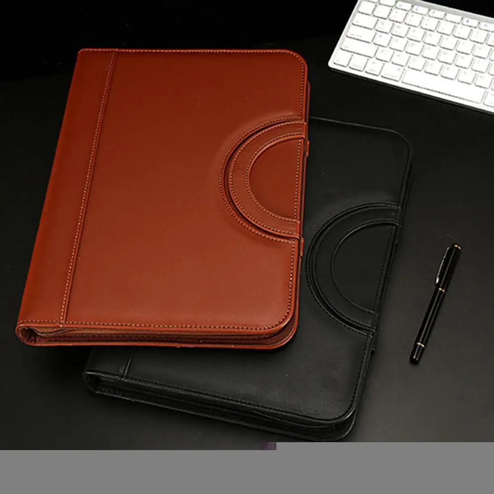 

A4 Zipper Portfolio Binder Business Portfolio Document Organizer for Men Women Office
