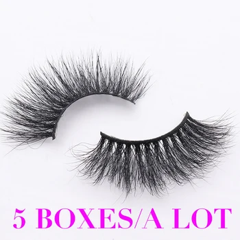 

Liyattion 5 Boxes Eyelashes Set 3D Crossing Mink Lashes Hand Made Full Strip Eye Lashes Make Up False Eyelash