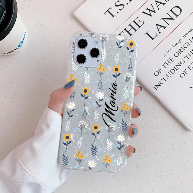 Custom Name Sunflower Silicone Phone Case 15
