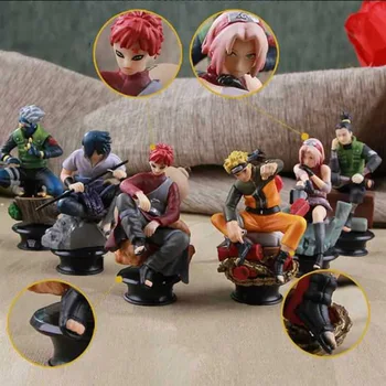 

6pcs/set Naruto Action Figures Dolls Chess New PVC Anime Naruto Sasuke Gaara Model Figurines for Decoration Collection Gift Toys