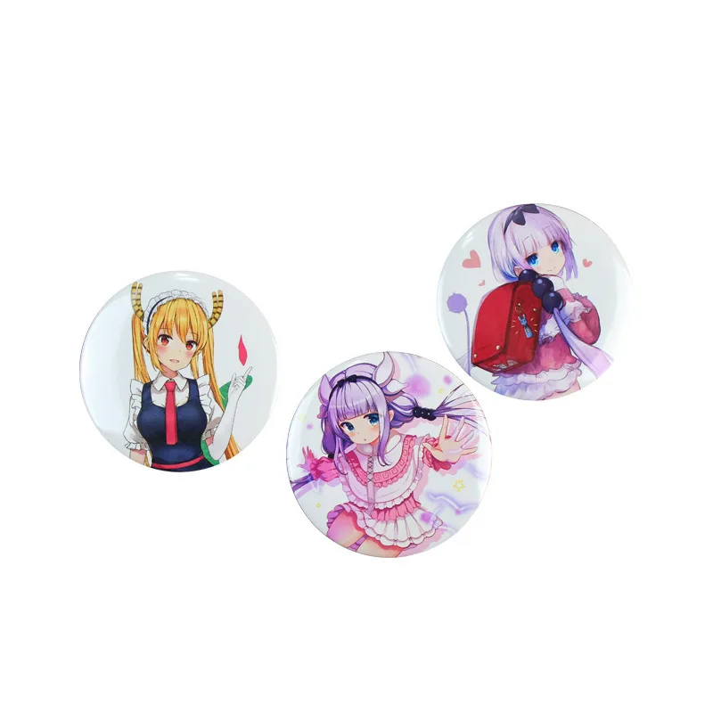 1 шт. 58 мм Kobayashi-san Chi no Maid Dragon KannaKamui супер милые девушки косплей использовать DIY значки акриловые значки брошь