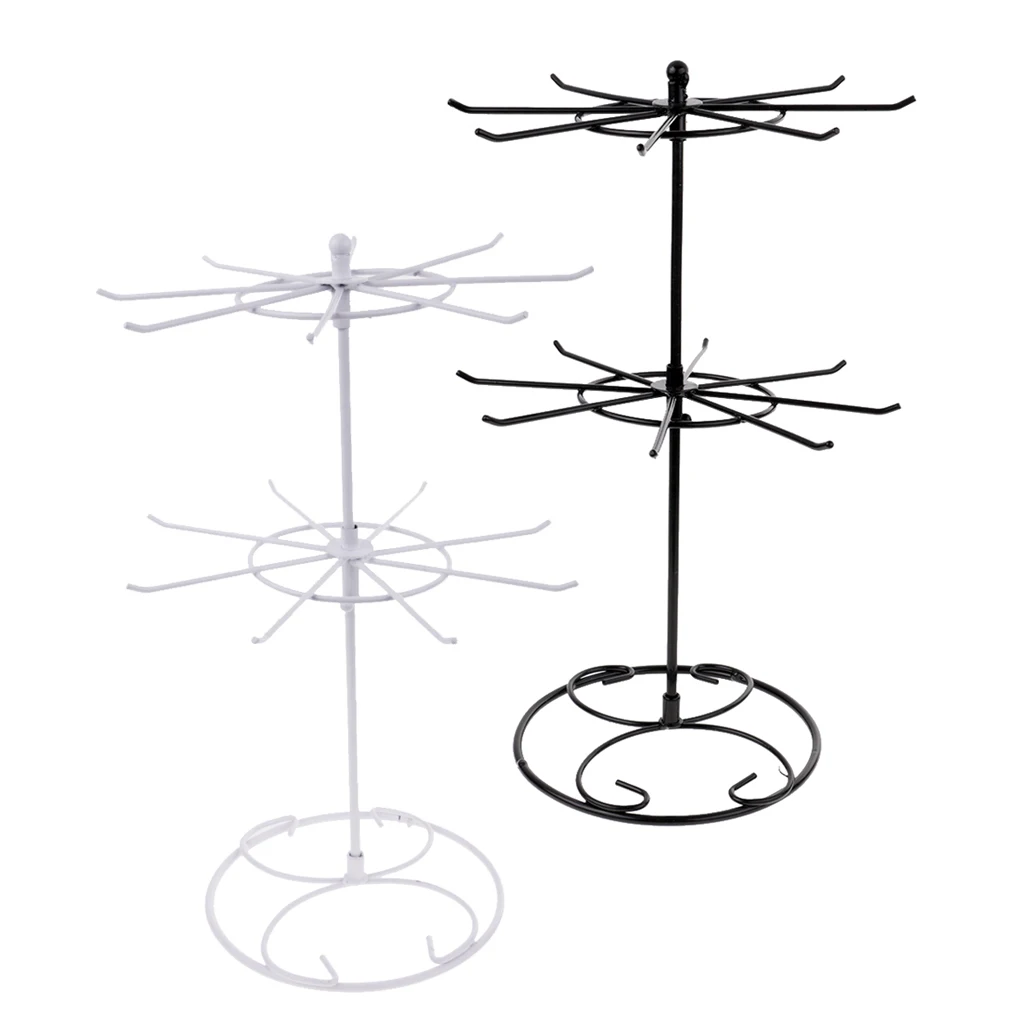 

Bracelet Necklace Hanger Round Jewelry Rotating Rack Display Organizer