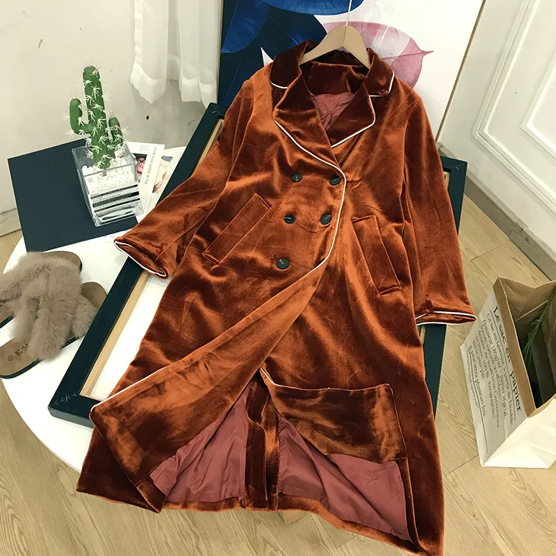 

Stock WOMEN'S Dress Overstock 2.8 Autumn Korean-style Solid Color Suede Elegant Mid-length Woolen Jacket 11.6