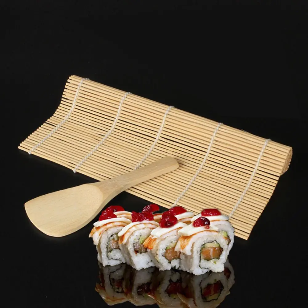 

333# HOT Sushi Rolling Roller Bamboo Material Mat Maker DIY Rice Paddle Cooking Tools