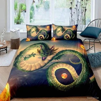 

Popular DRAGON BALLZ 3d Bedding Set Hot Anime Cartoon Bed Linen 2/3pcs Include Duvet Cover Pillowcase Twin Full Queen King Size