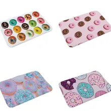 Реалистичный коврик для торта с пончиком, противоскользящий ковер, мягкая фланелевая подкладка для гостиной, уличная дверь, спальня, ресторанный коврик