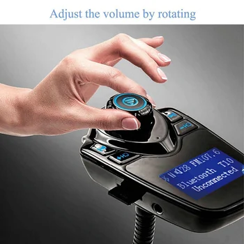 

Wireless In Car Bluetooth FM Transmitter MP3 Radio Adapters Car Kit USB Charger~