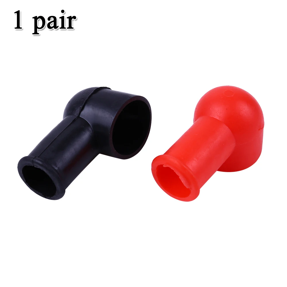 2Pcs Motorcycle Terminal Rubber Covers Battery Sleeve Insulation Cap UKLS 