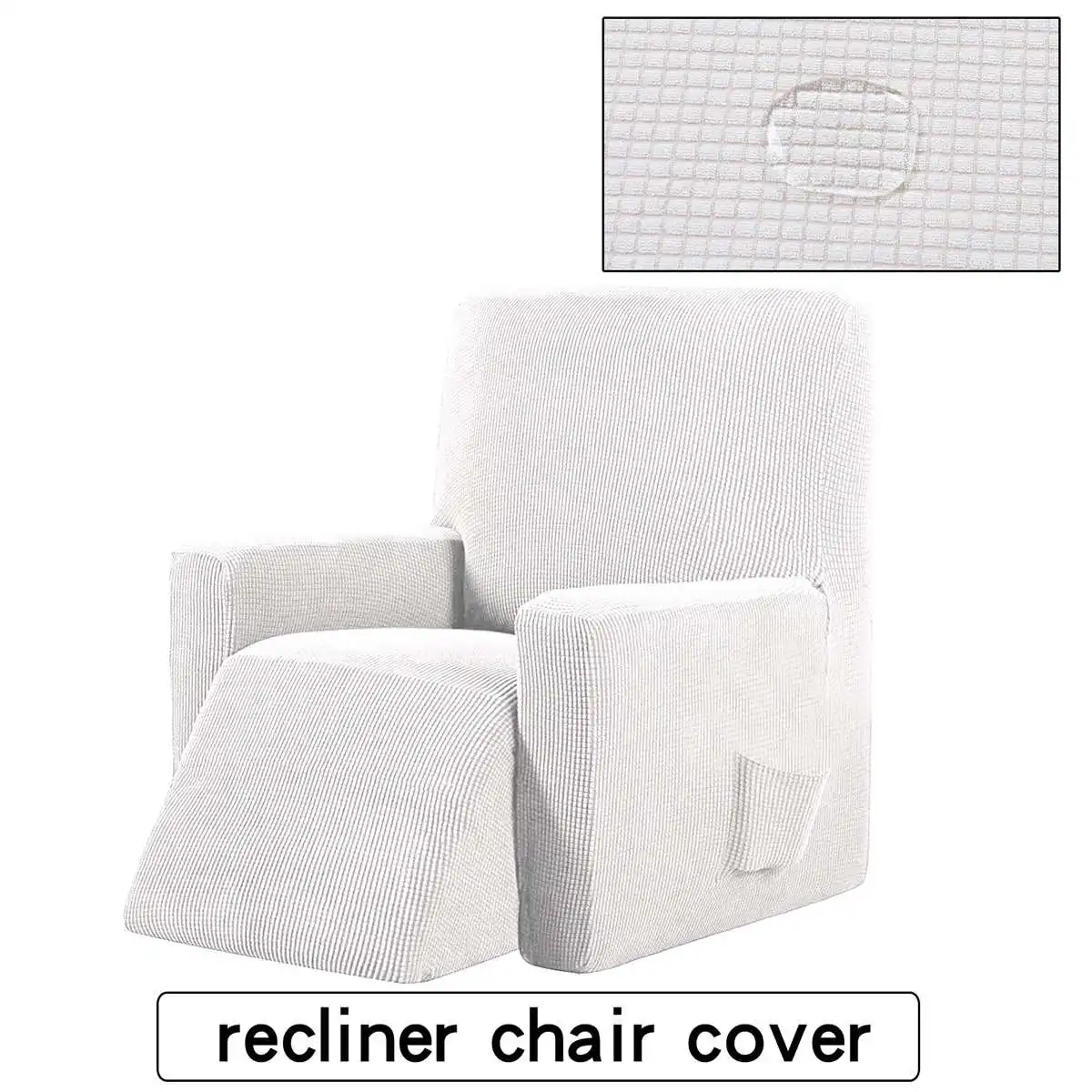 Все включено чехлы для диванов эластичность стрейч противоскользящие мебельные чехлы протектор стула односпальный диван откидной Чехол для дивана - Цвет: Белый