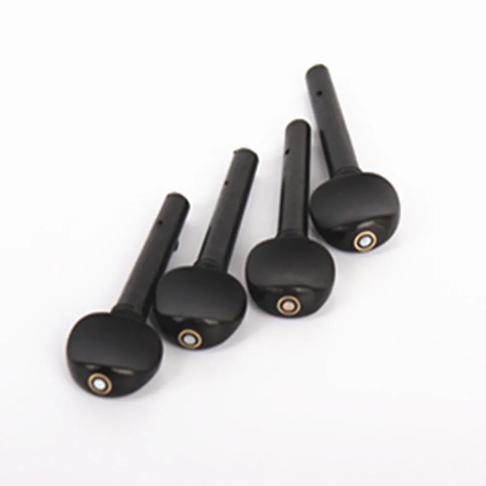 

4 Pcs Ebony Violin Pegs ​high Quality Wooden Violin Fiddle Peg For 2/1 4/1 4/3 4/4 8/1 Different Sizes Violin Parts Accessories