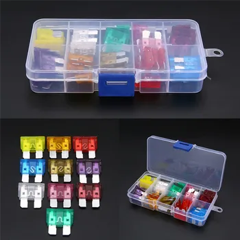 

50pcs Mixed Medium Standard Blade Fuse 32V Assortment Kit Car Auto 3A~40A+Box For Car Van Truck Coach Bus Motorcycle Quad Boat