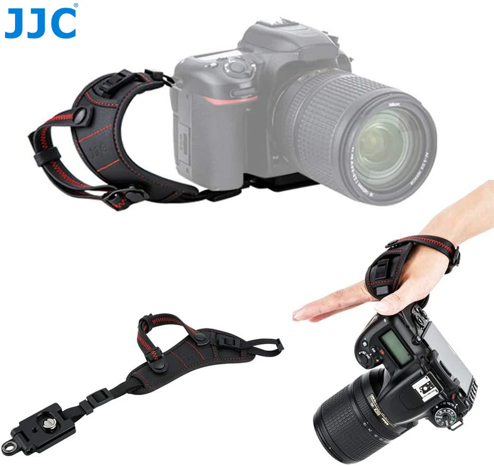 JJC Deluxe Hand Grip Strap Wrist Strap Quick Release Plate for Nikon D850 D750 D780 D500 D7500 D7200 D3500 D5500 Canon EOS R5C