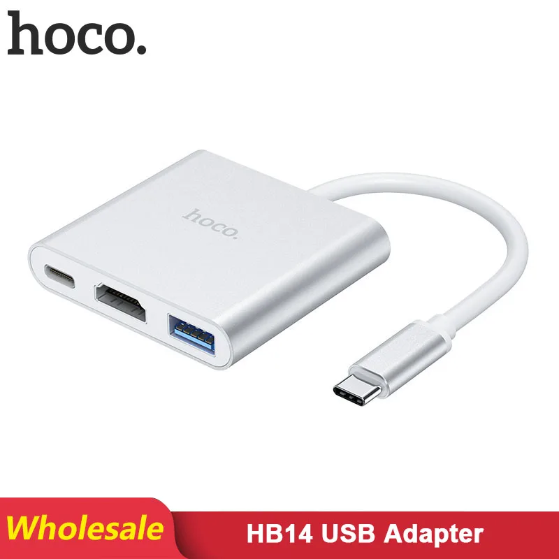 HOCO HB14 18 шт./лот оптовая продажа Кабель-адаптер Type-C для Samsung S20 MacBook Mouse Gamepad Tablet PC Type C