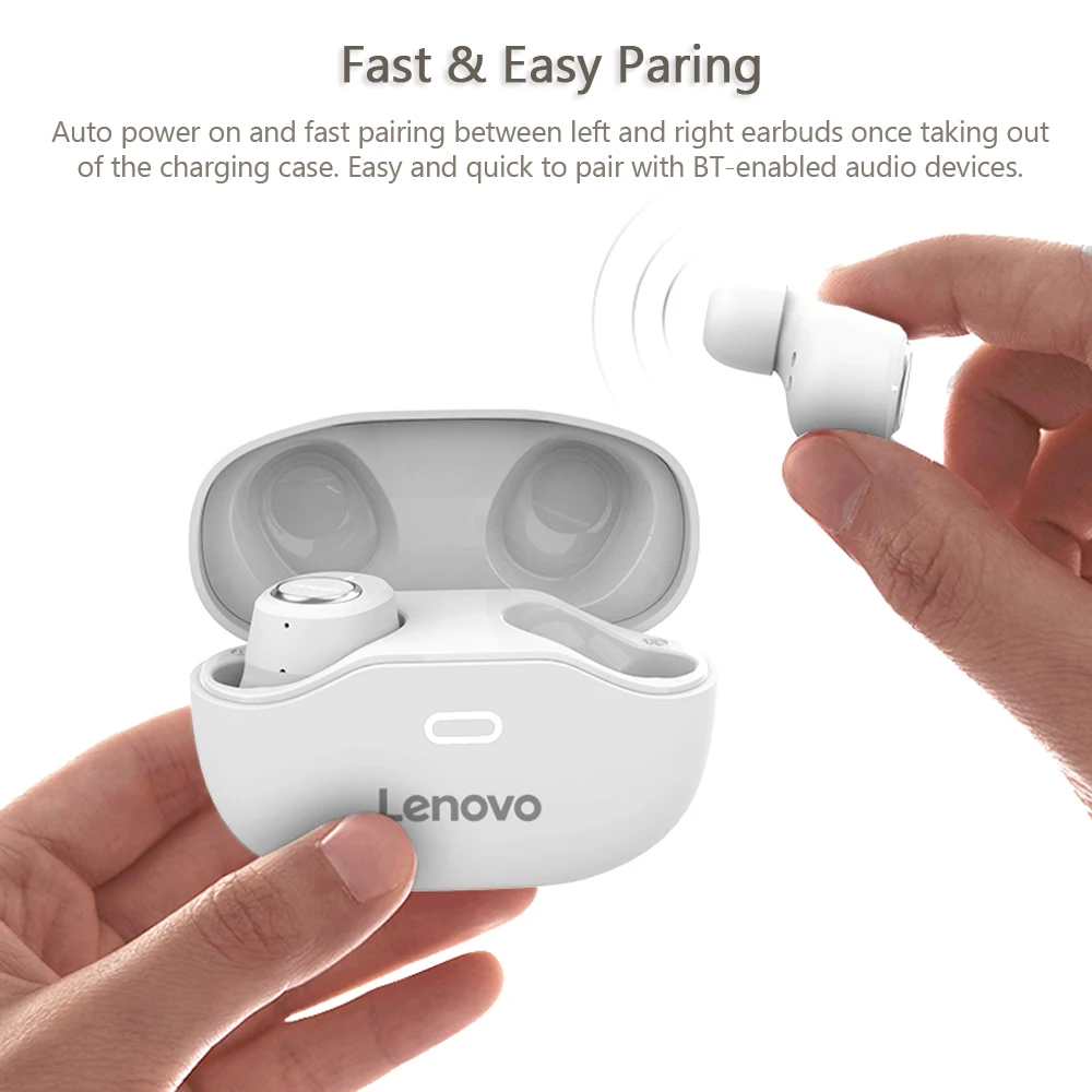 Lenovo X18 True Wireless Earphone Bluetooth 5.0 Light Waterproof Earplug Long Battery Sports Earbuds