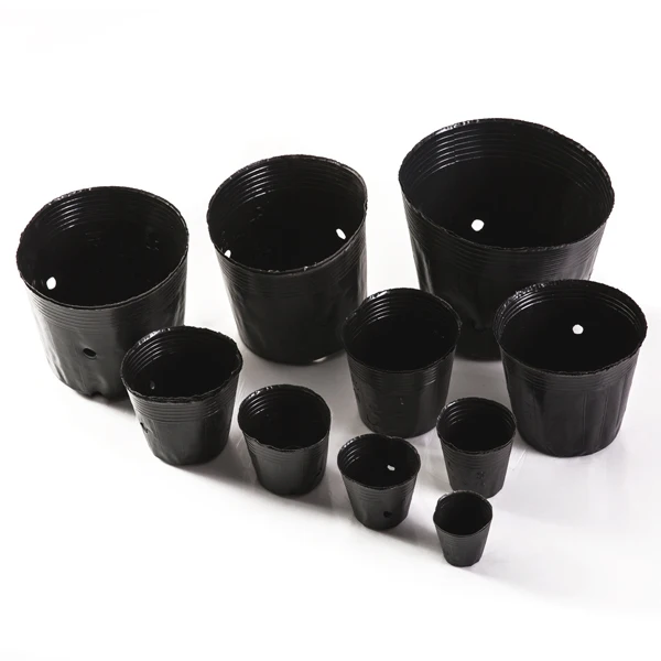 100pcs Plastic Nursery Pot Plant Seedling Pouch Holder Raising Bag Nutrition Pots Garden Supplies MU8669