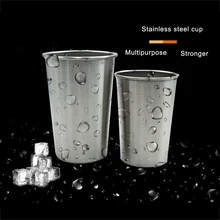 350 мл/500 мл кружки из нержавеющей стали металлические кружки для путешествий стакан стаканы объемом в одну пинту чашки Открытый Отдых питьевой кофе чай пиво продвижение