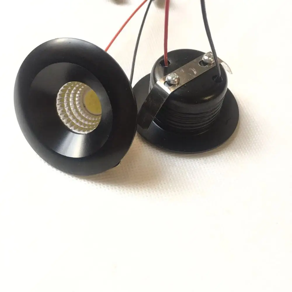 Wholesale 10Pcs/Lot Faretto 2020 New Arriver Led Einbauleuchte Round 48mm 3w black model