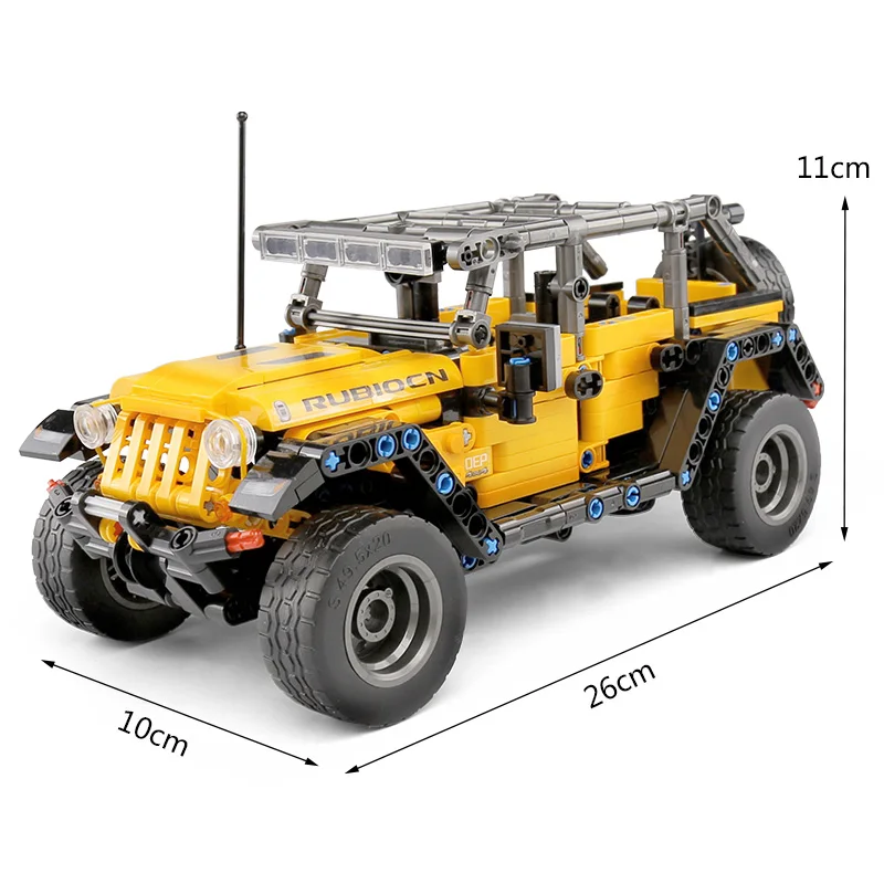 701601 Technic автомобиль игрушки Legoing Jeeps Wrangler Rubicon внедорожник модель автомобиля