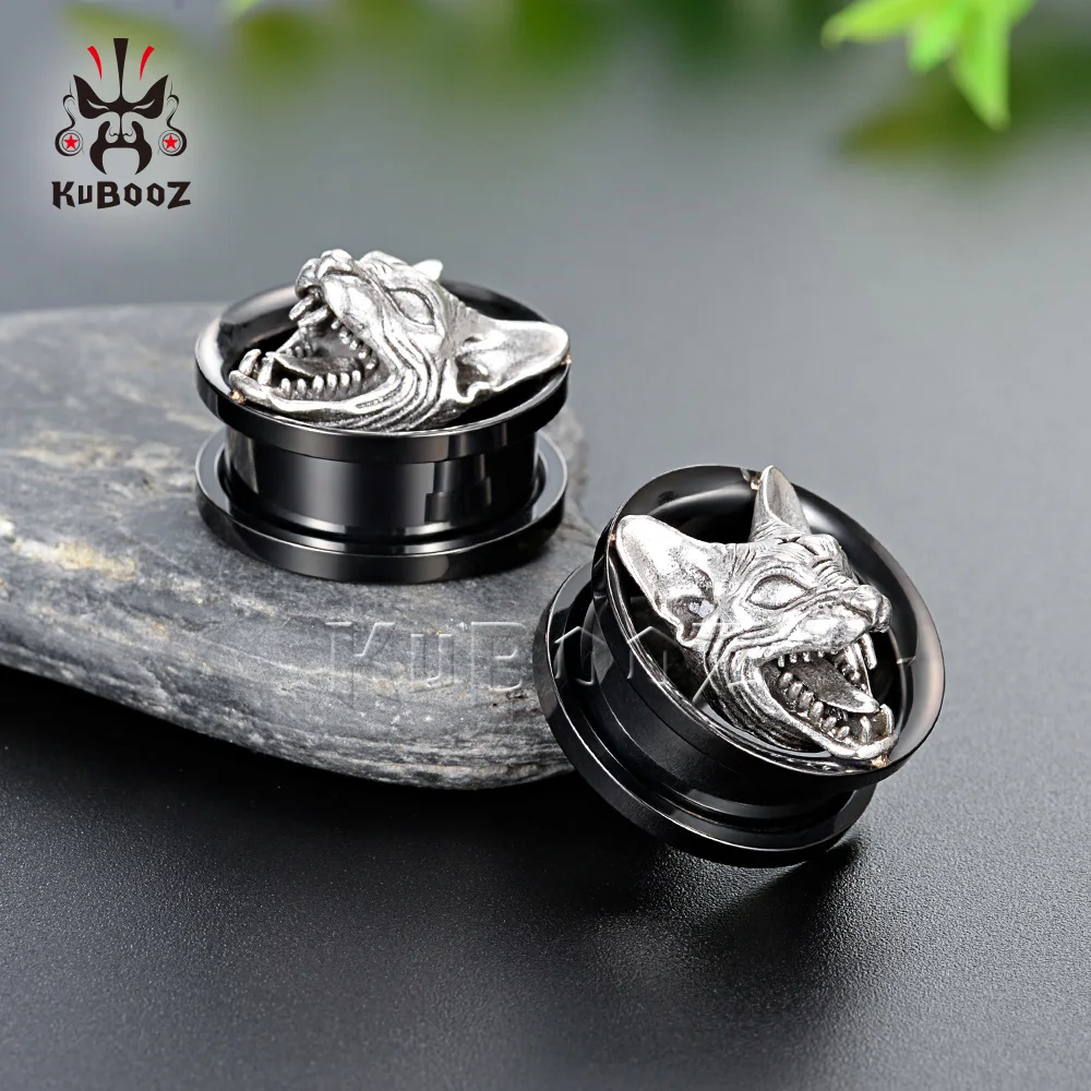 Piercing Jewelry Ear Piercing Jewelry Metal Jewelry Body Piercing Jewelry Body Jewelry Stainless Steel Cross Cat Head Ear Piercing Plugs Gauges Expanders Ear Tunnels Stretchers