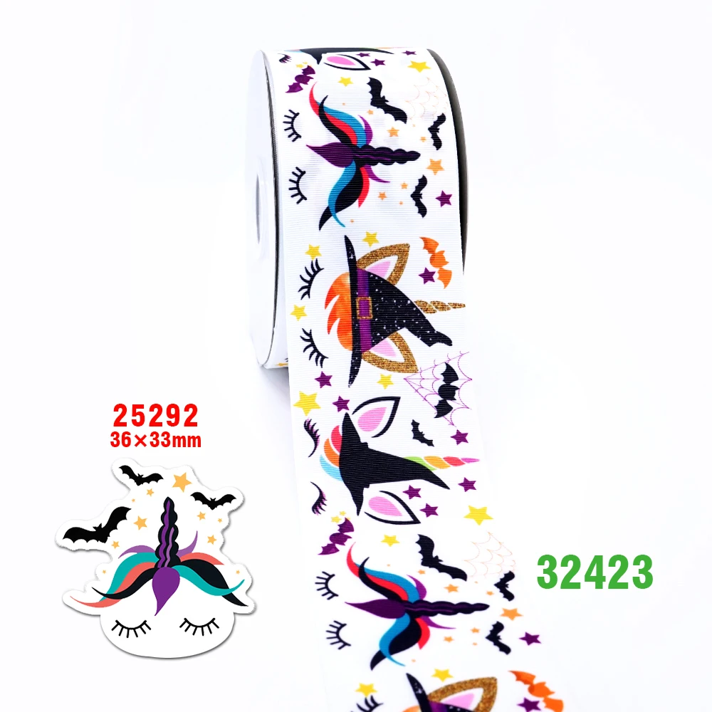 32423 50 ярдов мультфильм напечатанный grosgrain ленты 32383 - Цвет: 32423
