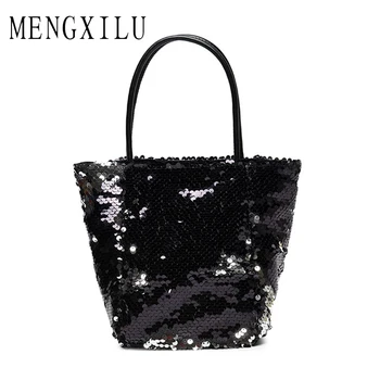 

Trend Crossbody Bags for Women 2020 Sequins Chain Shoulder Bags Female Travel Handle Bag Sac Main Femme Ladies Luxury Handbags
