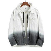 Джинсовая мужская куртка в стиле ретро, мотоциклетная, хит, цветное пальто, уличная одежда, хип-хоп куртка-бомбер, ковбойская Мужская джинсовая куртка, Мужская куртка
