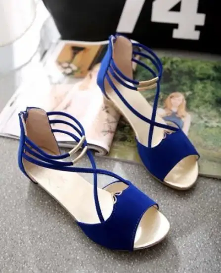 

Sandals 2019 summer new sandals female slope with Roman wind wild fish mouth open toe women's sandals