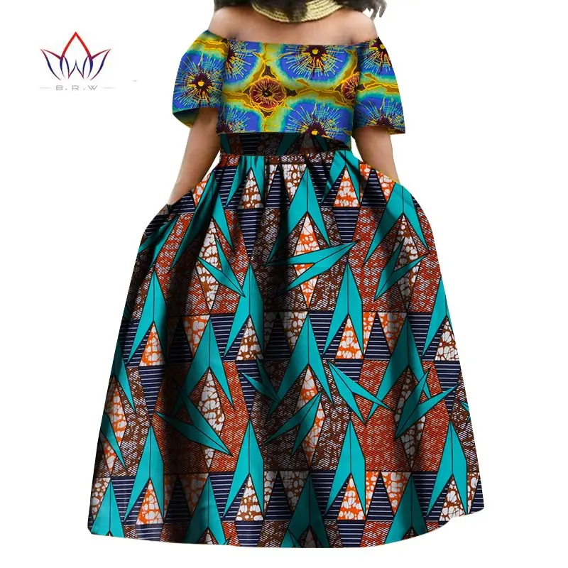 Комплект летней юбки, африканская одежда, традиционная юбка Базен, набор для женщин, хлопок, с открытыми плечами, супер размера плюс, одежда WY851 - Цвет: 5