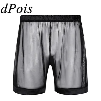 

DPOIS Men's Perspective Mesh Boxer Shorts Adult Men Sexy Erotic Lingerie Underwear Underpants Intimate Bikini Swimsuit Costume