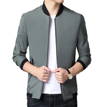 

2020 Spring Men Jacket Coats Casual Solid Color Jackets Stand Collar Men Business Jacket Brand Clothing Male Outwear