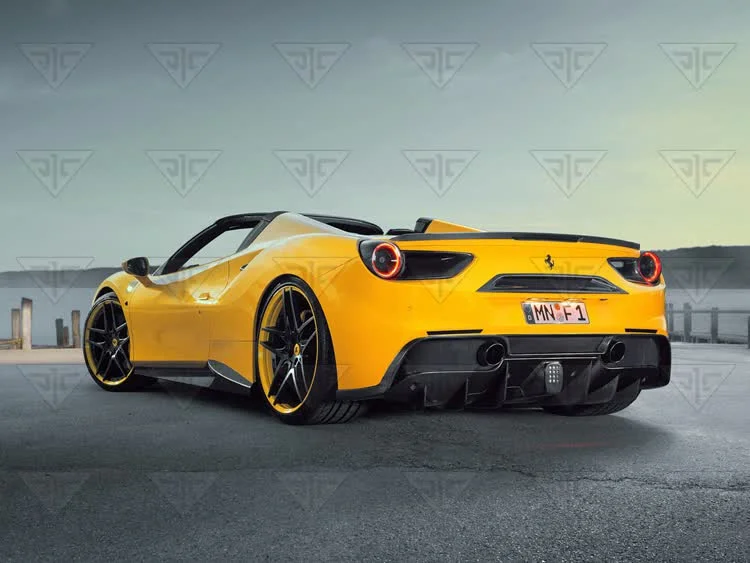 For Ferrari FERRARI 488 2015-2018 high quality Carbon Fiber rear boot Wing Spoiler Rear Roof Spoiler Wing Trunk Lip Boot Cover - - Racext 23