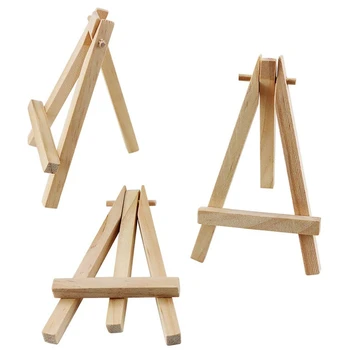 

30 Pack 5-Inch Mini Wooden Easels For Displaying Wooden Display Stands, Business Cards, Photos, DIY Crafts, Decorations