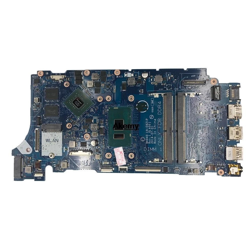 Akemy для Dell Inspiron 7460 7560 материнская плата для ноутбука i5-7200U процессор BKD40 LA-D821P протестированная Mianboard