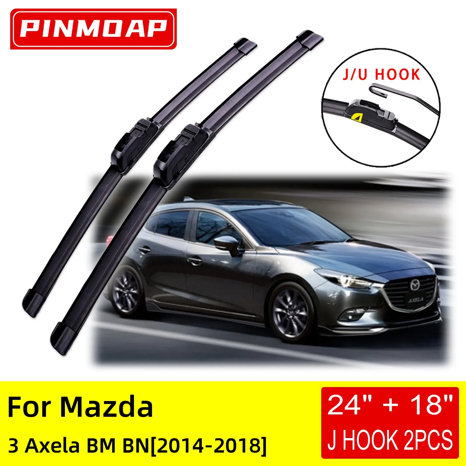 For Mazda 3 Axela BM BN 2014 2015 2016 2017 2018 Front Wiper Blades