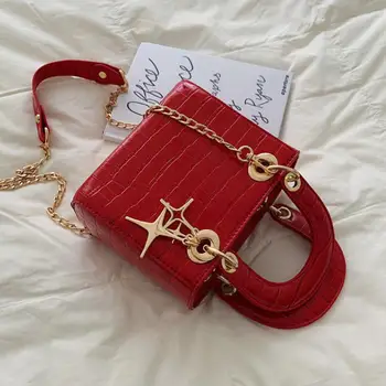 

Elegant Female Crocodile pattern Tote bag 2019 New Quality PU Leather Women's Designer Handbag Chain Shoulder Messenger bags