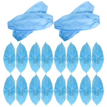 

110Pcs Disposable Oversleeve Nonwovens Shoes Cover Protective Cover Rain Boots Covers Blue