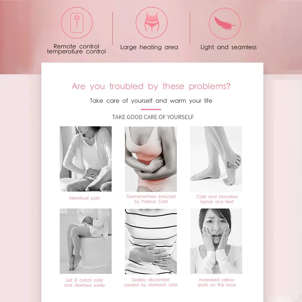 Graphene Electric Heating Belts Protection Dysmenorrhea Moxibustion Care Belts Warm Palace Belts