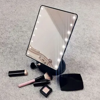 

LED Lighted Makeup Mirror With Light Lamp Touch Screen Dimmer Switch Cosmetic Beauty Desktop Stand Makeup Mirror