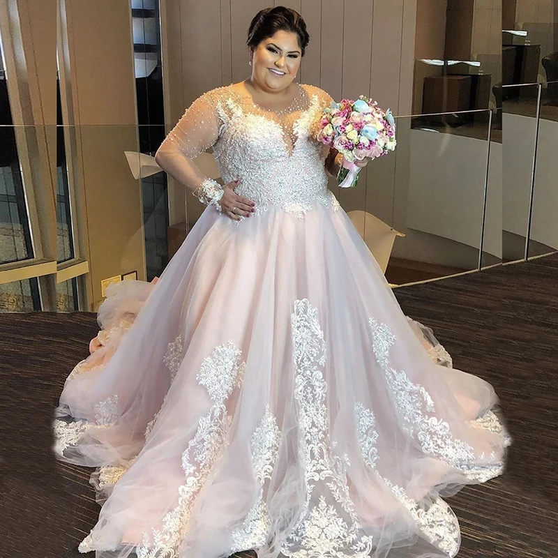 

Великолепные румяна, свадебные платья с длинным рукавом, украшенные драгоценными камнями, свадебные платья большого размера с аппликацией,...