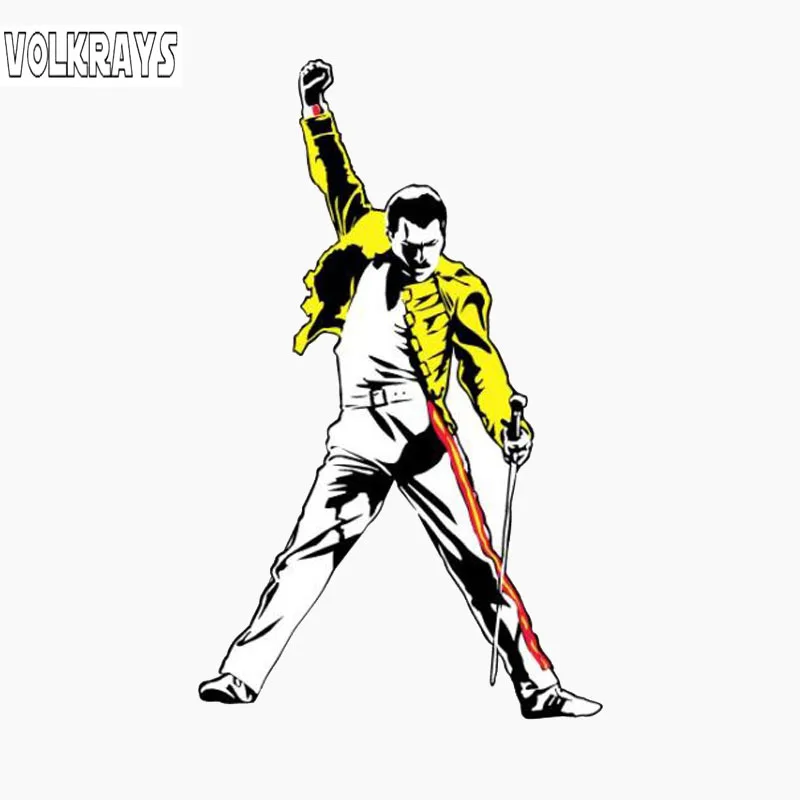 Модная Автомобильная наклейка Volkrays Забавные музыкальные аксессуары Queen Freddie Mercury