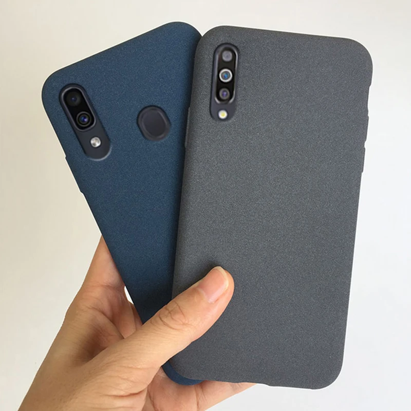 

case on for Samsung Galaxy A50 A30 A10 A20 A40 A70 A80 A90 matte anti fingerprint solid color soft tpu back cover capa funda